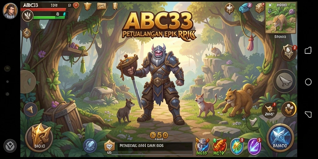 Tampilan gameplay RPG yang seru dan mendebarkan di ABC33.