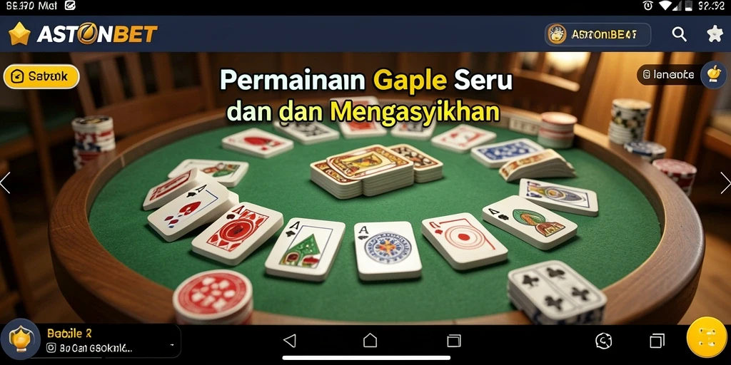 Tampilan gameplay Gaple yang menarik dan interaktif.