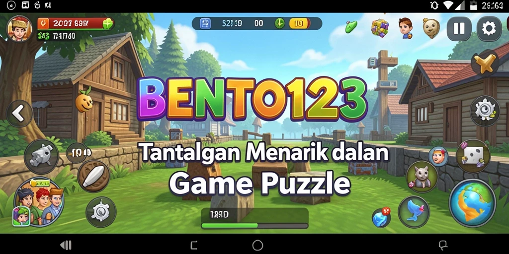 Tampilan gameplay BENTO123 yang menggugah semangat menantang otak.