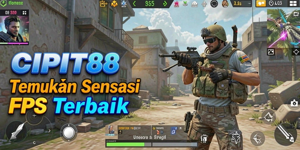 Screenshot gameplay CIPIT88 menampilkan pertempuran FPS yang intens.