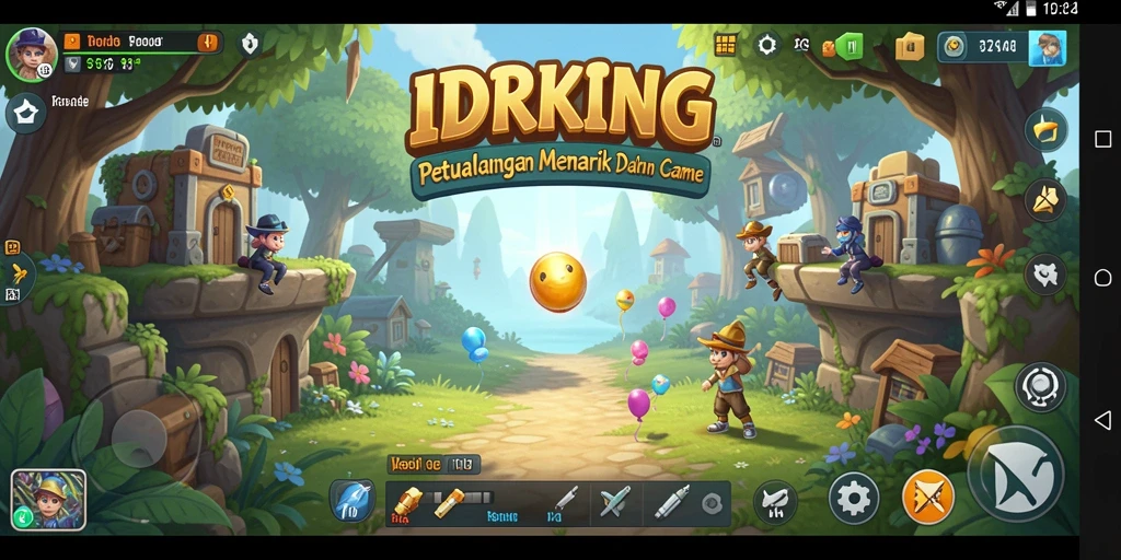 Tampilan gameplay dari IDRKING yang penuh warna dan menarik.