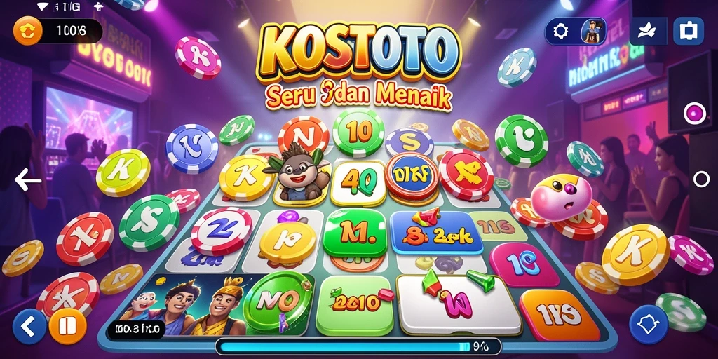Tampilan gameplay seru KOSTOTO dengan elemen Bingo yang menarik.