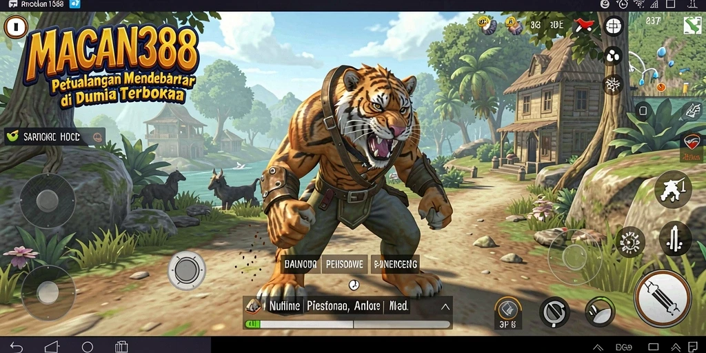 Tampilan gameplay <strong>MACAN388</strong> yang mendebarkan dalam dunia terbuka.