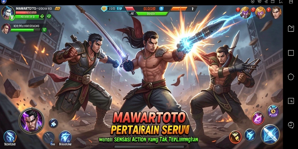 Screenshot gameplay MAWARTOTO dengan pertarungan seru.