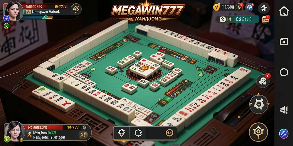 Screenshot utama MEGAWIN777 menampilkan gameplay Mahjong yang menarik dan penuh strategi.