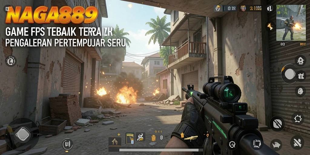 Gambaran gameplay seru dalam NAGA889 dengan aksi FPS yang mendebarkan.