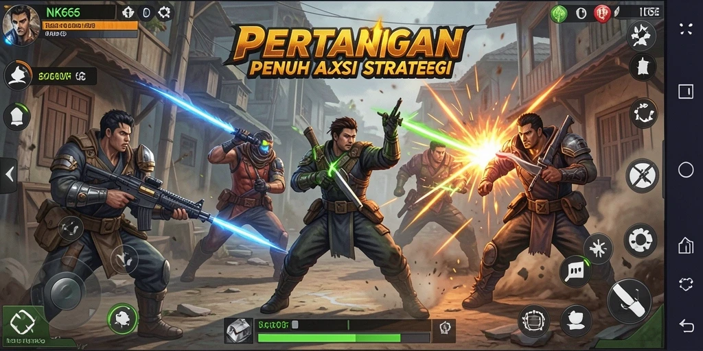 Gameplay NK666 menampilkan pertarungan epik antar karakter yang menegangkan.