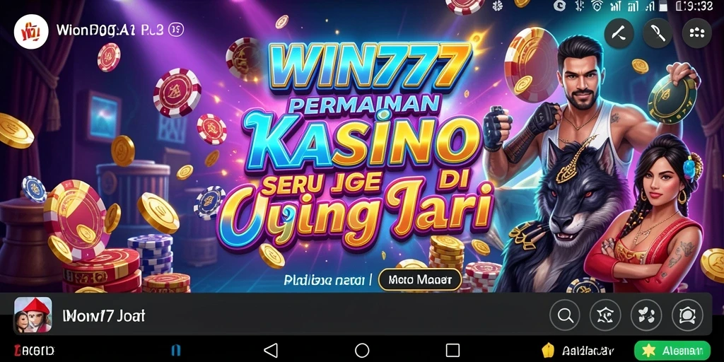 Screenshot gameplay Kasino WIN777 menampilkan suasana permainan yang menegangkan dan menarik.